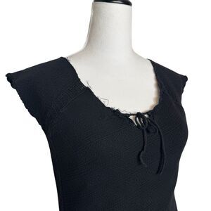 Vintage Y2K Kate Hill Sweater Babydoll Top PS Pointelle Whimsygoth Grunge Fairy